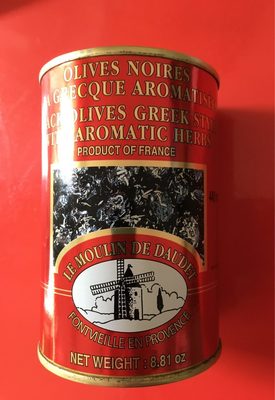 Olives noires à la Grecque aromatisées