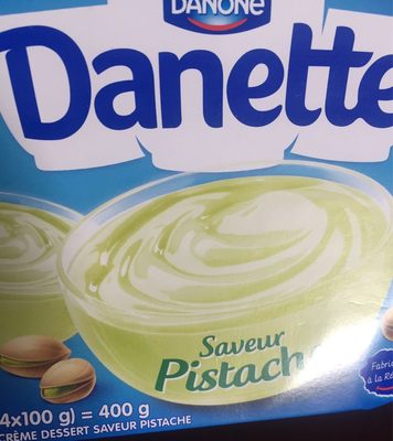 Danette saveur pistache front packaging