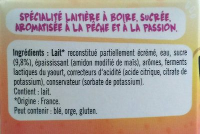 Dan up ingredients label