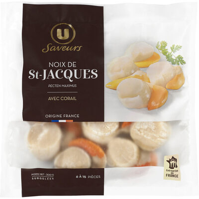 Noix de St Jacques France surgelés avec corail 300g