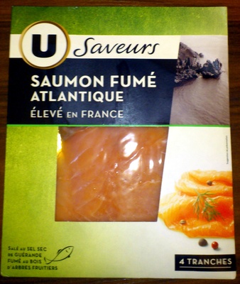 Saumon de France fumé aux bois d'arbres fruitiers front packaging