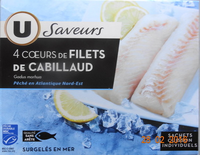 4 Cœurs de filet de cabillaud