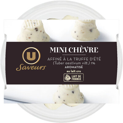 Mini chèvre affiné truffe d'été au lait cru chèvre 30% de matière grasse Saveurs