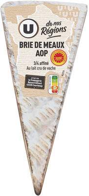 Pointe brie Meaux AOP 3/4 affiné 22%mg 200g front packaging