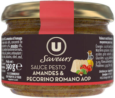 Sauce pesto amandes et pécorino