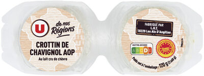 Crottin de Chavignol AOP lait cru 26%mg - 2x60g