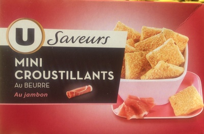 Mini croustillants au beurre au jambon