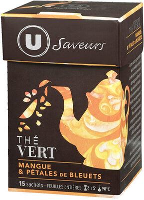 Thé vert à la mangue et aux pétales de bleuets