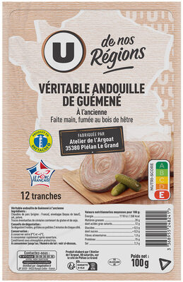 Véritable Andouille de Guéméné à l'ancienne - x12 tranches, 100g