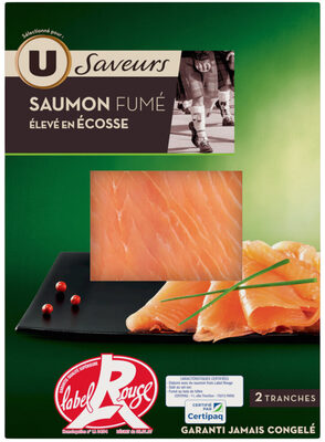 Saumon fumé d'Ecosse, Label Rouge, 2 tranches - 80g