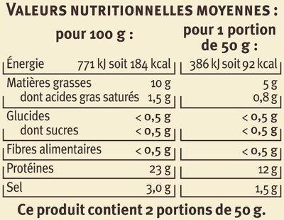 Emincés de saumon aux 5 baies ingredients label
