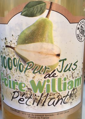 100% pur jus de Poire Williams Pétillant