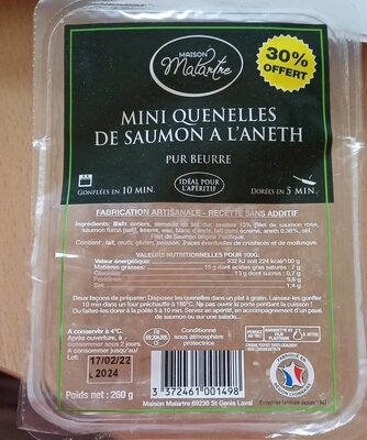 Mini quenelles de saumon à l aneth