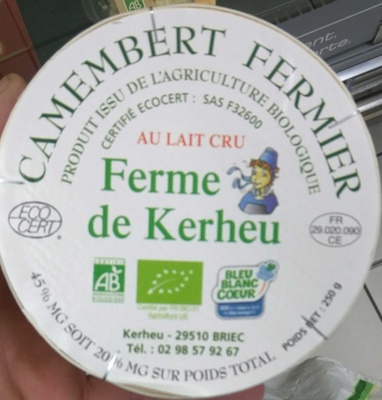 Camembert Fermier front packaging