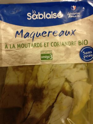Maquereaux à la moutarde et coriandre bio front packaging