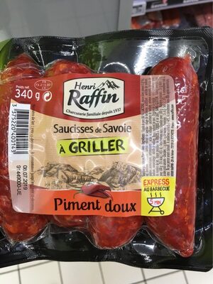 Saucisses de Savoie à griller piment doux front packaging