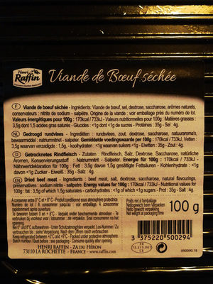 Viande de Bœuf Séchée dans les Alpes