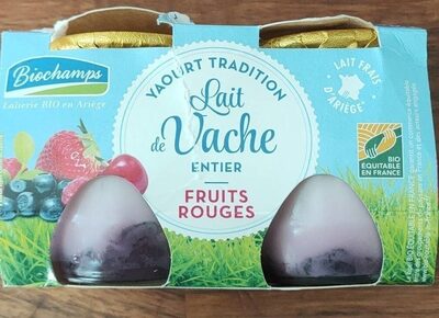 Yaourt ferme au lait de vache entier fruits rouge