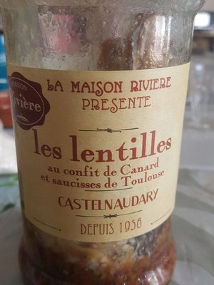 les lentilles au confit de canard et saucisses de Toulouse