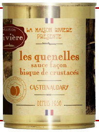les quenelles sauce façon bisque de crustacés, boîte 1/2 haute front packaging