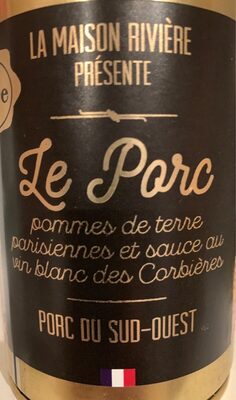Le porc pommes de terre parisiennes et sauce au vin blanc