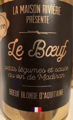 Le boeuf petits legumes et sauce au vin de Madiran, boîte 1/2 haute