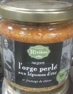 L'orge perlé aux légumes d'été et fromage de chèvre front packaging
