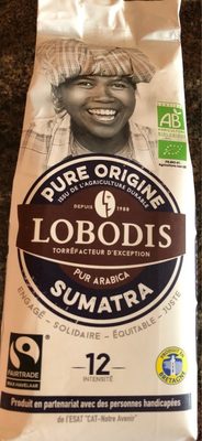 Café moulu pur arabica sumatra front packaging