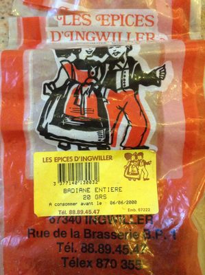 Badianes entières front packaging