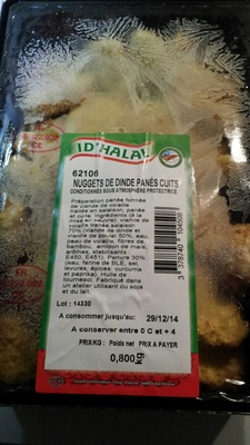 Nuggets de dinde panes cuits