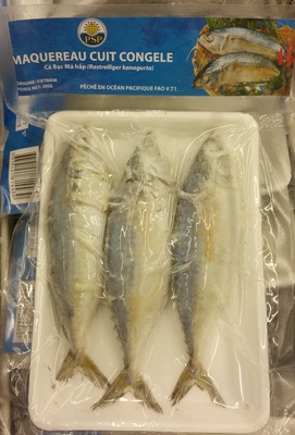 Maquereau cuit congelé front packaging