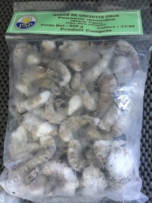Queue de crevette crue