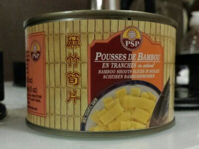 Pousses de bambou en tranches