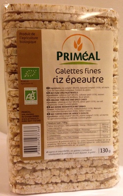 Galettes fines riz épeautre