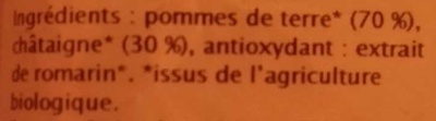 Vite une Purée ! Pommes de Terre & Châtaigne ingredients label