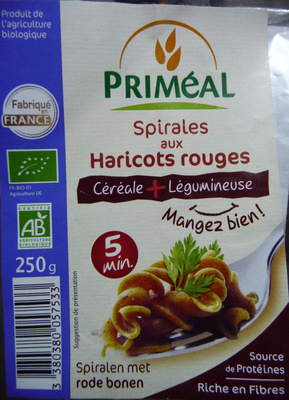 Spirales aux Haricots rouges
