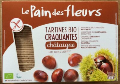 Tartines craquantes bio à la châtaigne sans gluten front packaging
