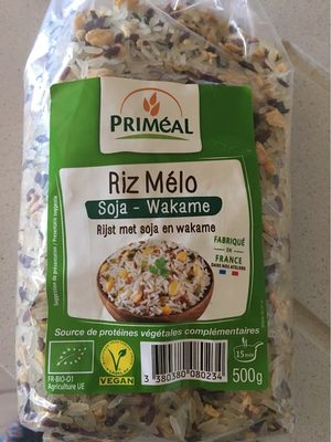 Riz mélo soja wakamé