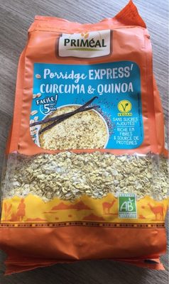 Porridge express curcuma et quinoa front packaging