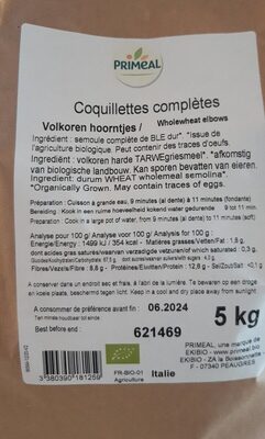 Coquillettes complètes front packaging