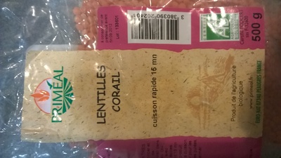 Lentilles Corail Bio