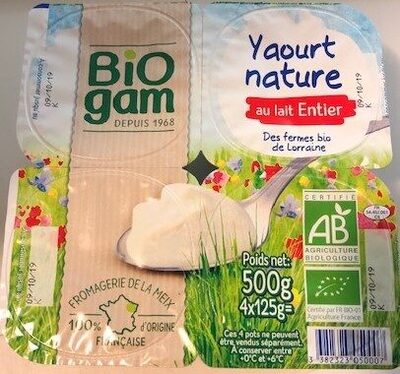 Yaourt Nature Au Lait Entier