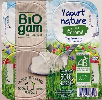 Yaourt Nature au lait Écrémé