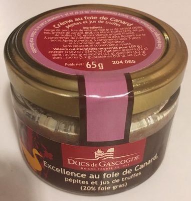 Excellence au foie de canard, pépites et jus de truffe front packaging
