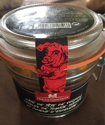 Pâté de tête de cochon pétales de tomate séchée..