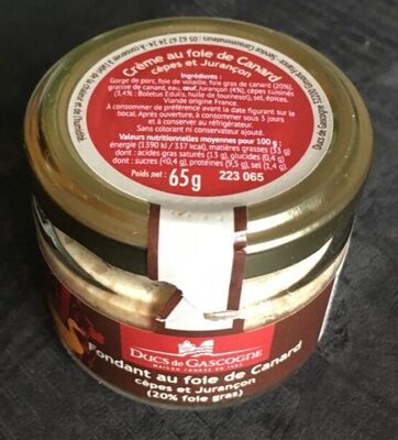 Fondant au foie gras de canard front packaging