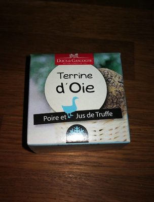 Terrine d'oie poire et jus de truffe