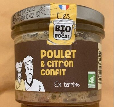 Poulet et citron confit en terrine front packaging