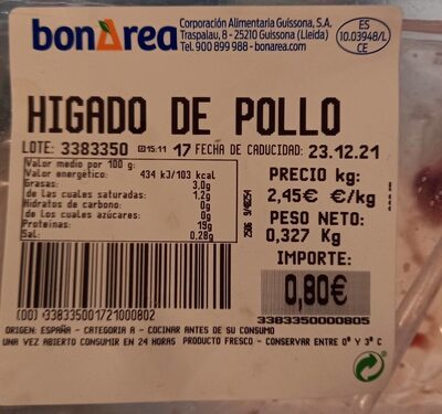 Higado de pollo