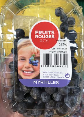 Myrtilles front packaging